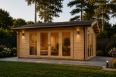 Gartenhaus MARIA (44 + 44 mm) 30 m² Extra Isoliert – Bild 2