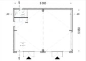 Blockbohlenhaus MARTIN Modern 48 m² Extra Isoliert – Bild 7