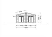 Blockbohlenhaus MATREI (44+44 mm Isoliert), 6x10m, 60m² – Bild 8