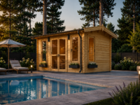 Gartenhaus Meran, 4x3m, 12m² Isoliert