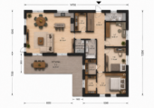 Bungalow Neusiedl (66 mm + Holzverschalung), Isoliert 129 m² – Bild 3