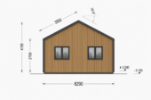 Holzhaus NIKI (Isoliert, 66 mm + Holzverschalung), 66 m² – Bild 8