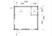 Gartenhaus Nele, 6x6m, 36m² Isoliert – Bild 3