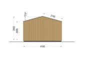 Gartenhaus ELSA (34 mm + Holzverschalung), 4x3m, 12m² Isoliert – Bild 10