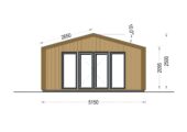 Gartenhaus ELSA (34 mm + Holzverschalung), 5x3m, 15m² Isoliert – Bild 7