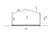 Gartenhaus ELSA (34 mm + Holzverschalung), 5x4m, 20m² – Bild 7