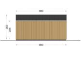 Gartenhaus ELSA (34 mm + Holzverschalung), 5x5m, 25m² Isoliert – Bild 10