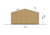 Gartenhaus ELSA (34 mm + Holzverschalung), 5x5m, 25m² Isoliert – Bild 11