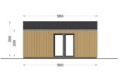 Gartenhaus ELSA (34 mm + Holzverschalung), 5x5m, 25m² Isoliert – Bild 7