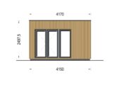Premium Gartenhaus Tobi (34 mm + Holzverschalung) 4,1x2,4 m,10 m² Estra Isoliert – Bild 8