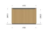 Premium Gartenhaus Tobi (34 mm + Holzverschalung) 4,1x2,4 m,10 m² Estra Isoliert – Bild 10