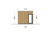Gartenhaus PREMIUM (Isoliert, SIPS), 5x3 m, 15 m² Mit Terrasse 3x3 m, 9 m² – Bild 9