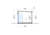 Gartenhaus PREMIUM (Isoliert, SIPS), 5x3 m, 15 m² Mit Terrasse 3x3 m, 9 m² – Bild 7
