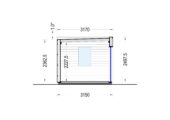 Premium Gartenhaus Tobi (34mm + Holzverschalung), 6x3m, 18m²Extra Isoliert – Bild 5