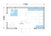 Premium Gartenhaus (34 mm + Holzverschalung) 7x4 m, 28 m² Isoliert – Bild 6
