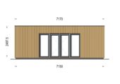 Premium Gartenhaus (34 mm + Holzverschalung) 7x4 m, 28 m² Isoliert – Bild 8