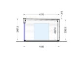 Premium Gartenhaus (34 mm + Holzverschalung) 7x4 m, 28 m² Isoliert – Bild 7