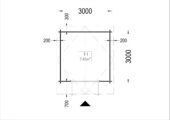 Gartenhaus aus Holz PETRA (34mm), 3x3m – Bild 6