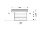 Gartenhaus aus Holz PETRA (34mm), 3x3m – Bild 8