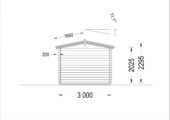 Gartenhaus aus Holz PETRA (34mm), 3x3m – Bild 9