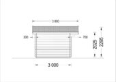 Gartenhaus aus Holz PETRA (34mm), 3x3m – Bild 10