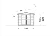 Gartenhaus PETRA (34 mm), 3x4 m – Bild 7