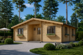 Blockbohlenhaus FRITZ (44+44mm) 60m² Isoliert – Bild 4