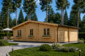 Blockbohlenhaus FRITZ (44+44mm) 60m² Isoliert – Bild 2