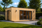 Premium Gartenhaus (34 mm + Holzverschalung) 7x4 m, 28 m² Isoliert