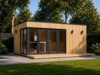 Premium Gartenhaus (34mm + Holzverschalung), 6x4m, 24m² Extra Isoliert