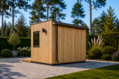 Premium Gartenhaus Tobi (34 mm + Holzverschalung) 4,1x2,4 m,10 m² Estra Isoliert – Bild 2