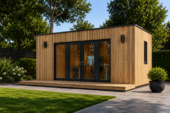 Premium Gartenhaus Tobi (34mm + Holzverschalung), 6x3m, 18m²Extra Isoliert