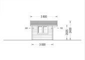 Premium Gartenhaus RUDI (34mm) 4x3m, 12m² – Bild 7