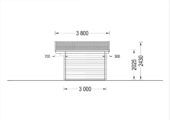 Premium Gartenhaus RUDI (34mm) 4x3m, 12m² – Bild 9