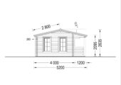 Gartenhaus ROLAND 5x5 m, 25 m² Isoliert – Bild 10