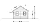 Blockbohlenhaus mit Schlafboden SALLY (44 + 44 mm) – 27 m² Extra Isoliert – Bild 12