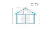 Blockbohlenhaus mit Schlafboden SALLY (44 + 44 mm) – 27 m² Extra Isoliert – Bild 9