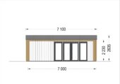 Gartenhaus TAURUS (34 mm + Holzverschalung), 7x4 m, 28 m² Isoliert – Bild 9