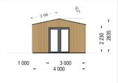 Gartenhaus TAURUS (34 mm + Holzverschalung), 7x4 m, 28 m² Isoliert – Bild 10