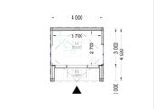 Gartenhaus TAURUS (34mm + Holzverschalung ), 4x4m, 16m² – Bild 6