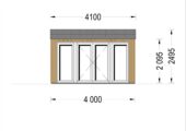 Gartenhaus TAURUS (34mm + Holzverschalung ), 4x4m, 16m² Isoliert – Bild 9