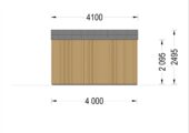 Gartenhaus TAURUS (34mm + Holzverschalung ), 4x4m, 16m² Isoliert – Bild 7