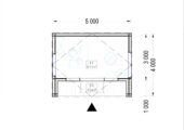 Gartenhaus TAURUS (34mm + Holzverschalung), 5x4m, 15m² – Bild 5