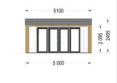 Gartenhaus TAURUS (34mm + Holzverschalung), 5x4m, 15m² – Bild 8