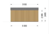 Gartenhaus TAURUS (34mm + Holzverschalung), 5x4m, 15m² – Bild 6