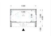Gartenhaus TAURUS (34mm + Holzverschalung), 5,5x4m, 22m² – Bild 5