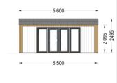 Gartenhaus TAURUS (34mm + Holzverschalung), 5,5x4m, 22m² – Bild 8