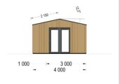 Gartenhaus TAURUS (34mm + Holzverschalung), 5,5x4m, 22m² – Bild 9
