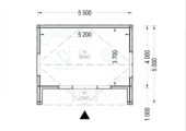 Gartenhaus TAURUS (34mm + Holzverschalung), 5,5x5 m, 22 m² Isoliert – Bild 5