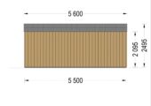 Gartenhaus TAURUS (34mm + Holzverschalung), 5,5x5 m, 22 m² Isoliert – Bild 9